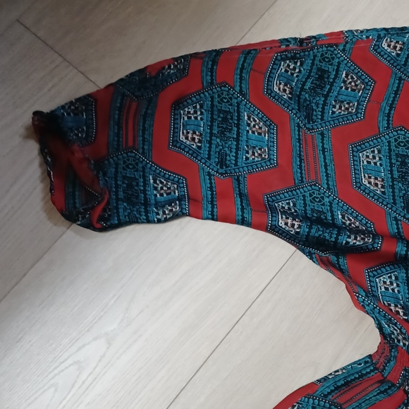 Silk orange off the shoulder dress - Picture 6 of 7